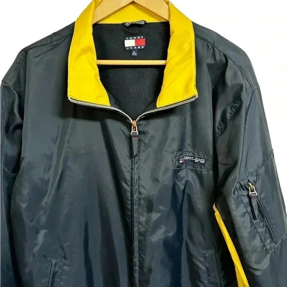 Vintage 90s Tommy Hilfiger Tommy Jeans Rain Jacket Windbreaker XL RARE - Picture 3 of 9